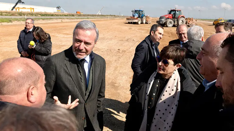 Azc&oacute;n, este lunes en Tauste. Foto: Fabi&aacute;n Sim&oacute;n (DGA)