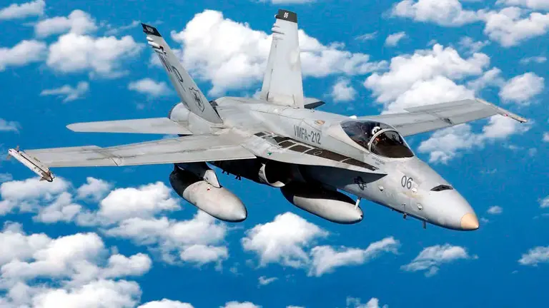Modelo de F-18 del Ej&eacute;rcito espa&ntilde;ol