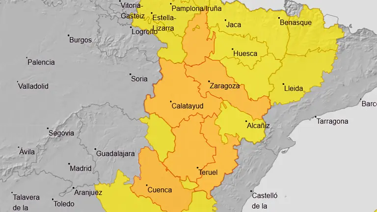 Las zonas m&aacute;s afectadas por las fuertes lluvias de ayer, hoy tambi&eacute;n se encuentran en riesgo naranja