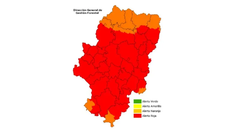 Nivel de alerta de peligro de incendios forestales (NAPIF) 13/08/2025INFOAR