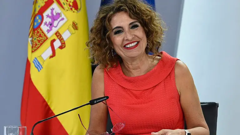 La ministra de Hacienda y vicepresidenta primera, Mar&iacute;a Jes&uacute;s Montero, este martes tras el Consejo de Ministros. Foto: La Moncloa