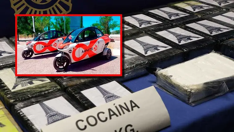 Los Minits o triciclos el&eacute;ctricos de alquiler fueron el transporte usado por la mayor red de tr&aacute;fico de coca&iacute;na en Zaragoza.