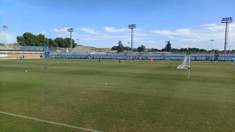 El Real Zaragoza ha trabajado este martes en el campo 5 de la Ciudad Deportiva. Foto: M.G.