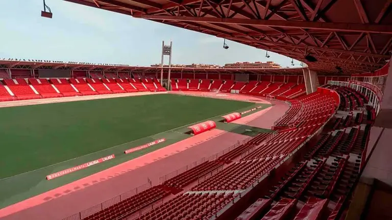U.D. Almer&iacute;a Estadio. Aqu&iacute; debe jugar el Real Zaragoza. Foto: U.D. Almer&iacute;a