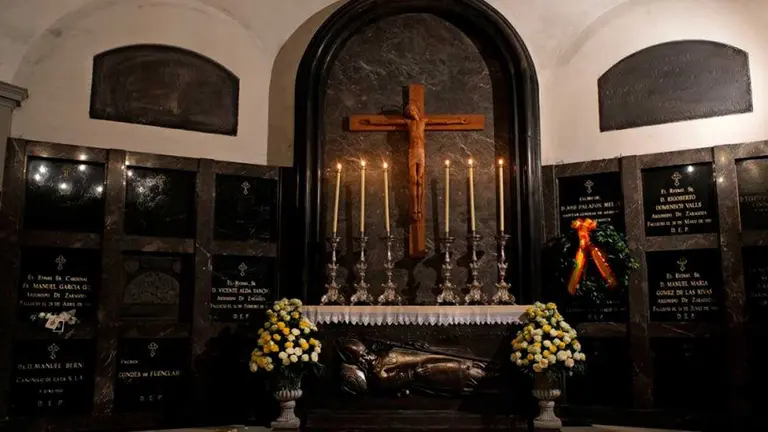 Cripta bajo la Santa Capilla de la Bas&iacute;lica del Pilar de Zaragoza. Foto: Catedral Bas&iacute;lica del Pilar