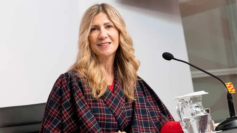 La vicepresidenta Vaquero, este mi&eacute;rcoles, en la rueda de prensa posterior al Consejo de Gobierno. Foto: DGA