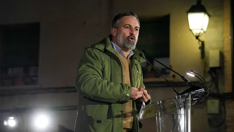 Imagen de archivo. Abascal durante el mitin de Utebo para el 8F. Foto: Lorena Torrijo