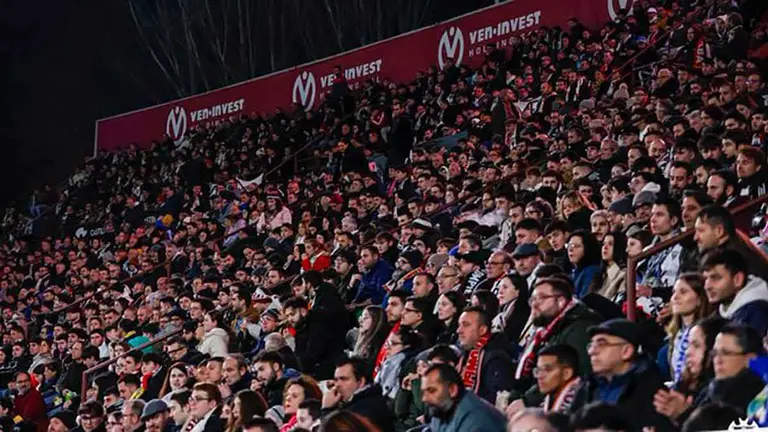 El estadio Carlos Belmonte, donde se disputa el Albacete - Real Zaragoza. Foto: A.B.