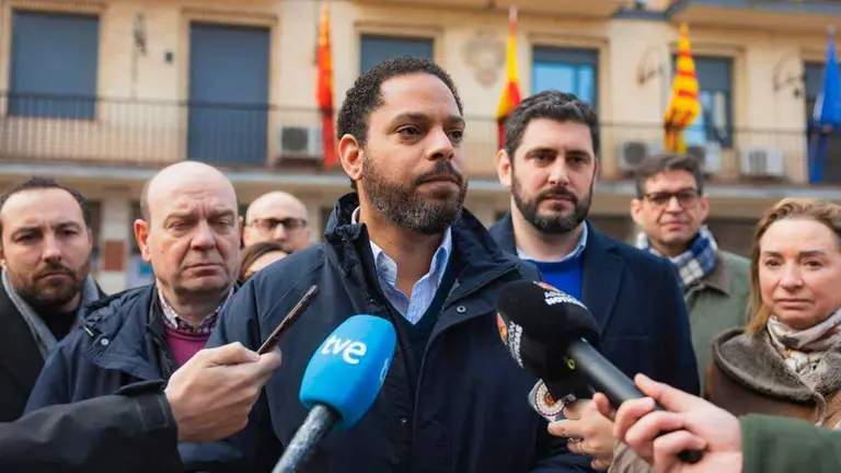 Imagen de archivo. Garriga en Alag&oacute;n durante la campa&ntilde;a electoral en el camino al 8-F. Foto: Vox