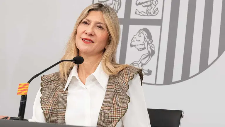 Mar Vaquero, este mi&eacute;rcoles, en Consejo de Gobierno. Foto: DGA/ Fabi&aacute;n Sim&oacute;n