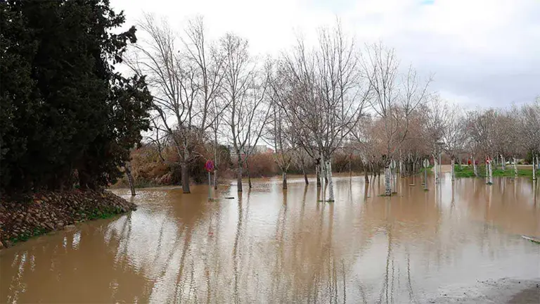 Im&aacute;genes de la crecida en el mes de febrero | Foto: Arag&oacute;n Press