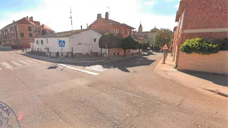 Intersecci&oacute;n del cruce en Mar&iacute;a de Huerva (Zaragoza) donde se produjo el accidente de tr&aacute;fico que ha acabado en los tribunales. Foto: AP