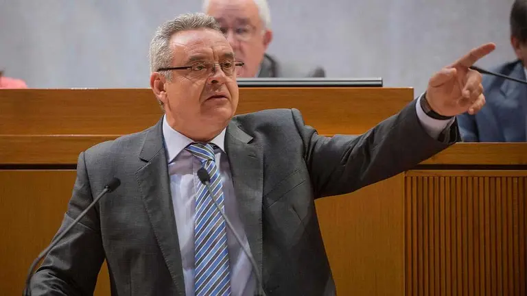 El exconsejero Alfredo Bon&eacute;, en una foto de Archivo de 2013, durante una intervenci&oacute;n en las Cortes de Arag&oacute;n.