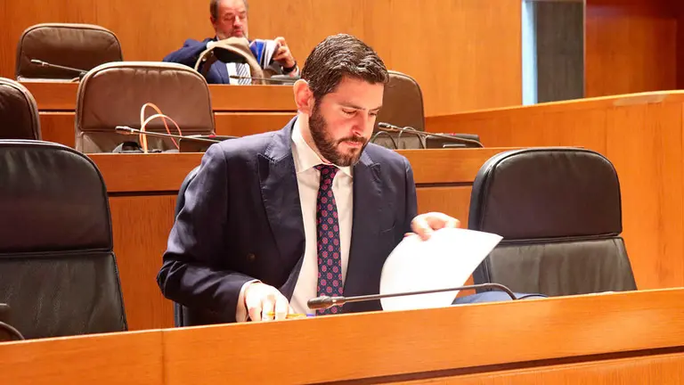 Alejandro Nolasco en las Cortes de Arag&oacute;n | Foto: Luc&iacute;a Mart&iacute;n