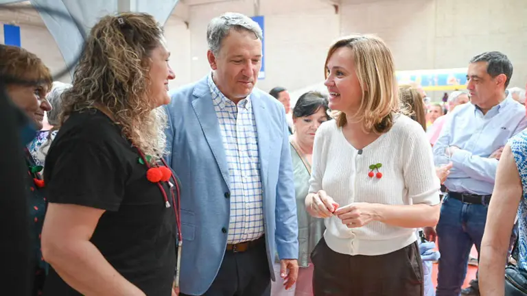 Pilar Alegr&iacute;a, este s&aacute;bado, en Ricla. Foto: PSOE Arag&oacute;n