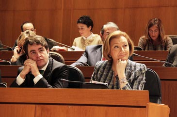 La presidenta de Aragón y el consejero de Presidencia y Justicia 