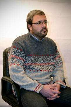 El portavoz de Crefco, en un momento de la entrevista 
