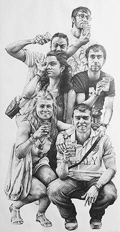 El objetivo del artista es realizar 300 dibujos en diez años
