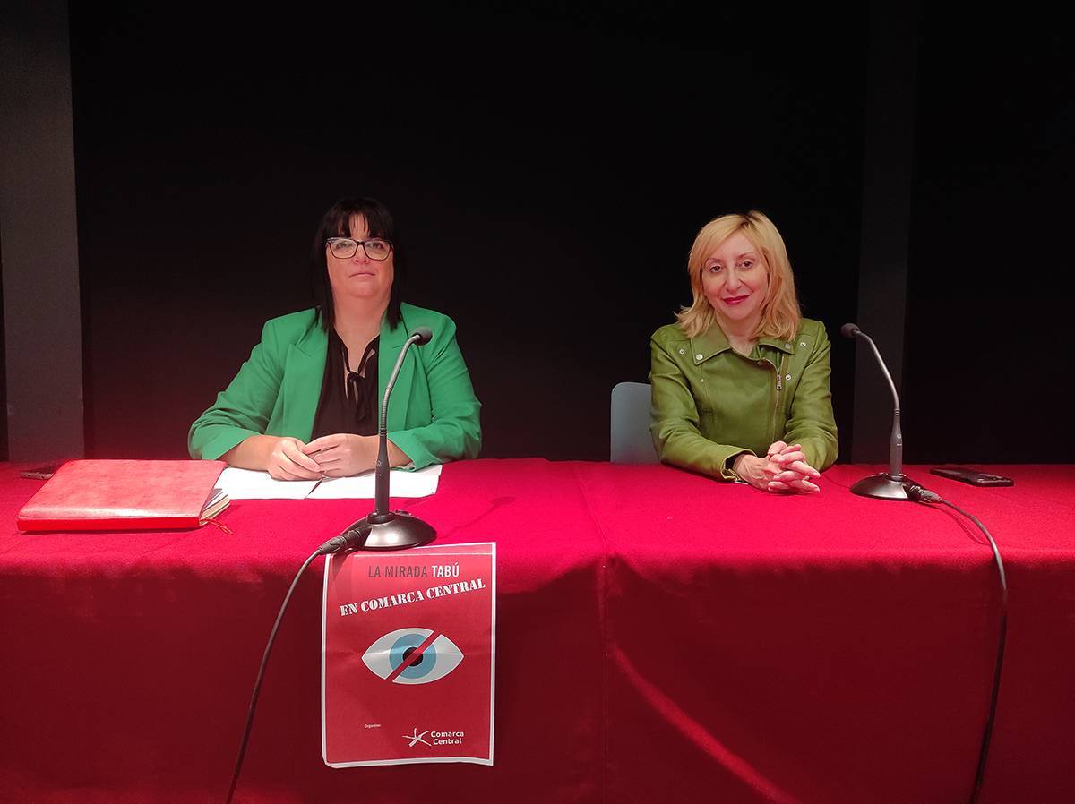 Vicky Calavia y Susana González en la presentación de los Premios Comarca del Festival Internacional de Cortos La Mirada Tabú