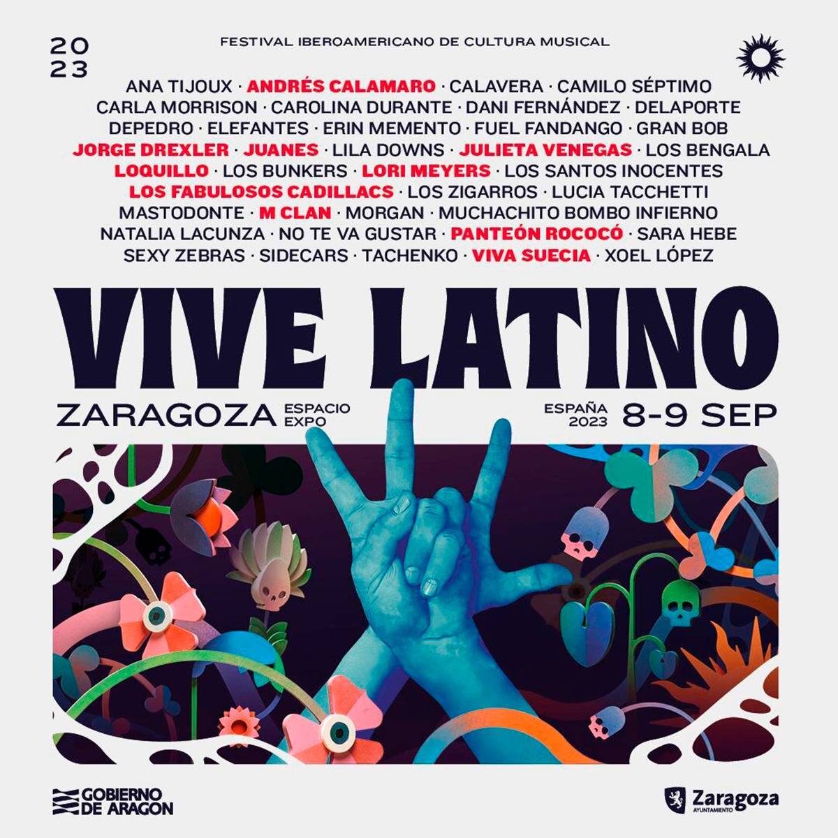 cartel Vive Latino Zaragoza 2023