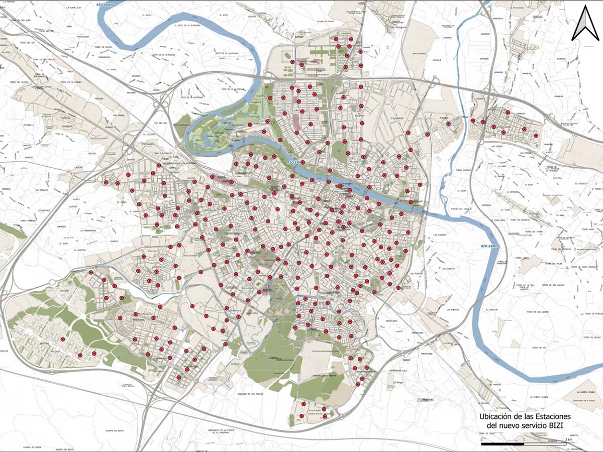 Nuevas estaciones servicio Bizi Zaragoza