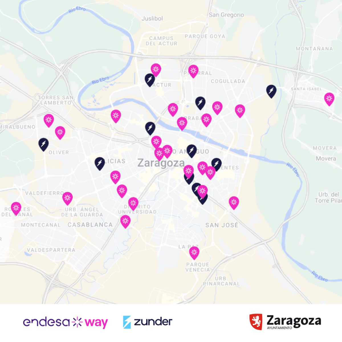 Puntos de recarga
