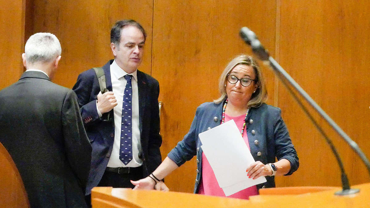 El consejero Bermúdez de Castro y la socialista Mayte Pérez. Foto: Carla Greenwood