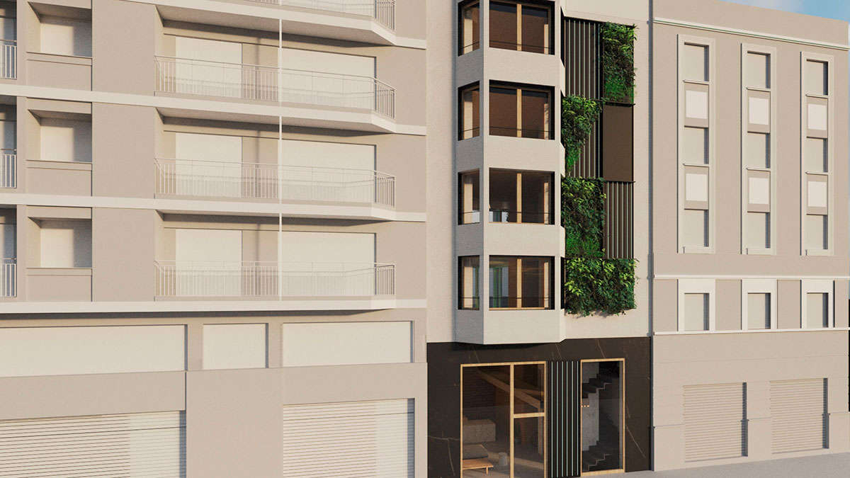 Así será el edificio de apartamentos turísticos del solar en la calle Mayor de Zaragoza