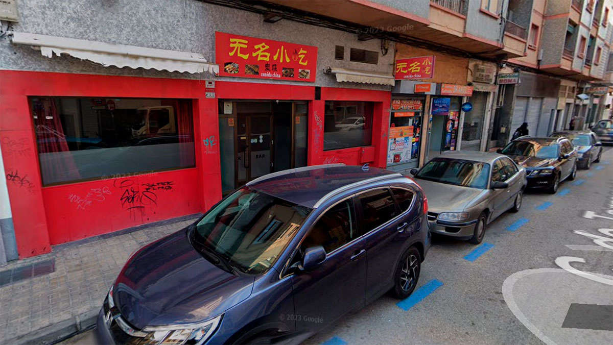 Vista desde el exterior del local en Delicias donde había un casino ilegal