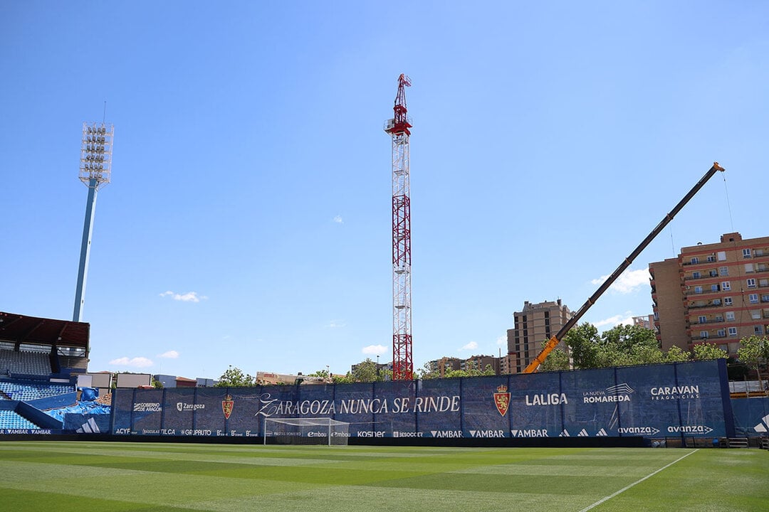 La Romareda, casa del Real Zaragoza, ya sin Gol Sur. Foto: Pilar Álvarez