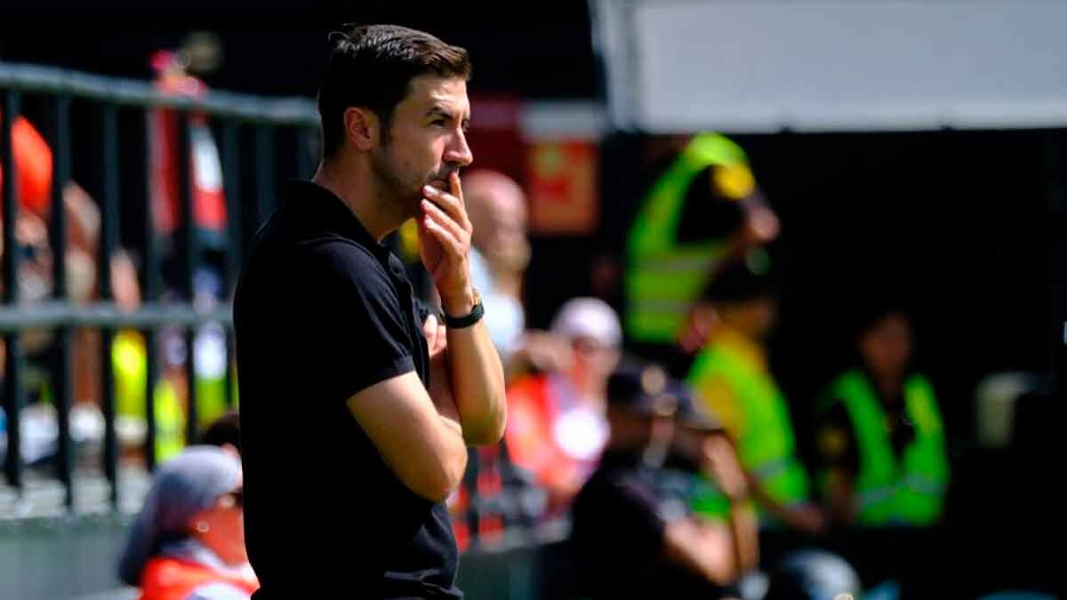 Gabi compareció tras la derrota del Real Zaragoza frente al Ceuta. Foto: LaLiga
