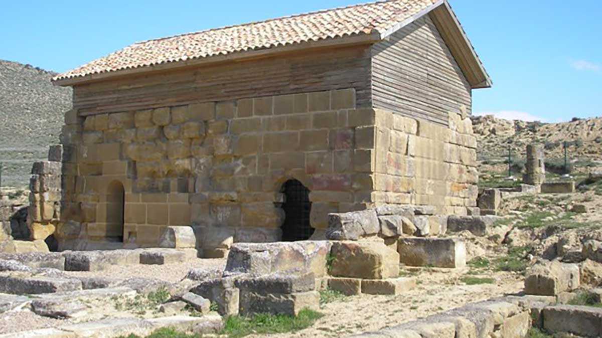 Yacimiento romano de Los Bañales en Cinco Villas. Foto: Turismo Aragón