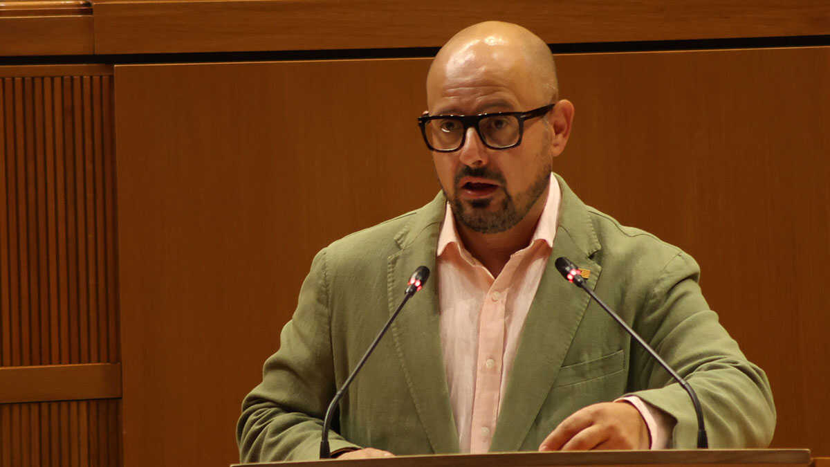 Alberto Izquierdo en las Cortes en el mes de diciembre. Foto: Cortes de Aragón