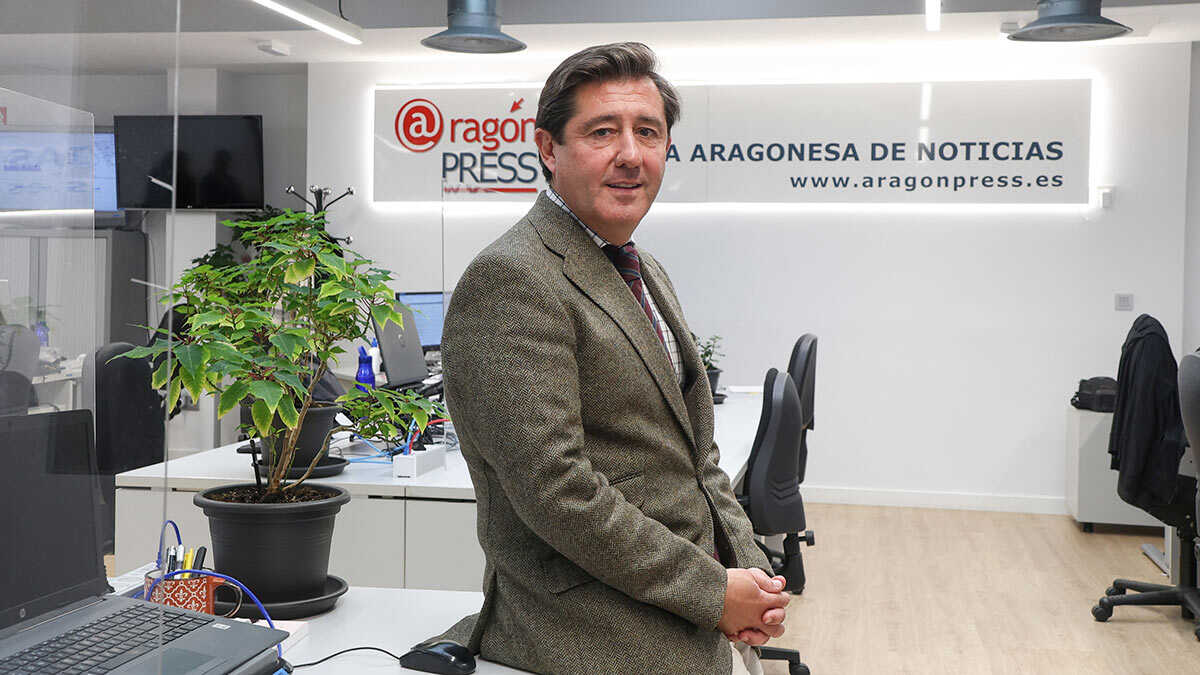 Eduardo Corella, presidente de Alia, en Aragón Digital. Foto: Lorena Torrijo