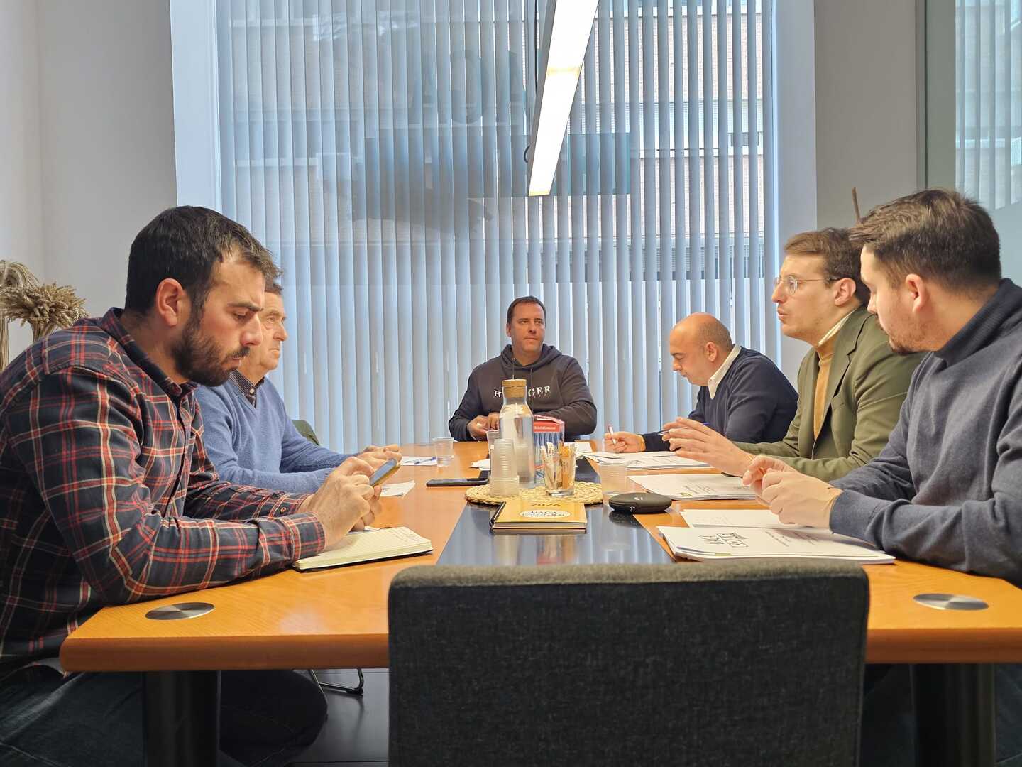 El candidato de CHA Jorge Pueyo se ha reunido con el secretario de UAGA José María Alcubierre | Foto: CHA