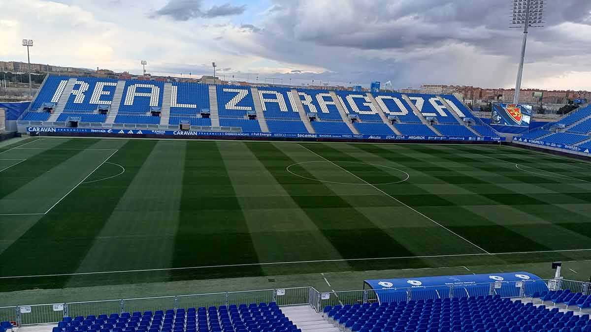 El Ibercaja Estadio, donde se debe disputar el Real Zaragoza - Almería. Foto: M.G.