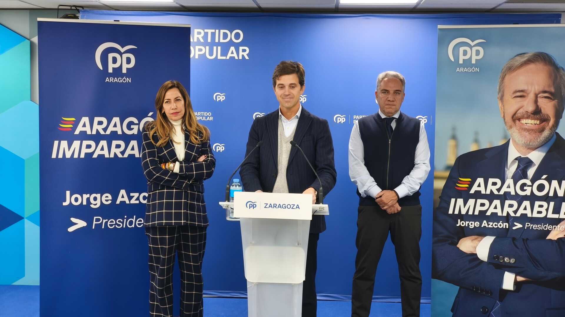 Los tres cargos del Partido Popular han defendido la labor del gobierno de Azcón
